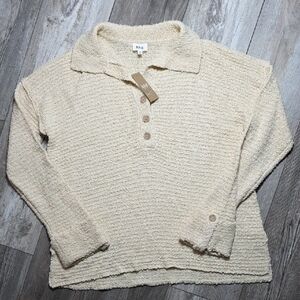 BKE | Collared Henley Textured Women's Sweater *NWT
